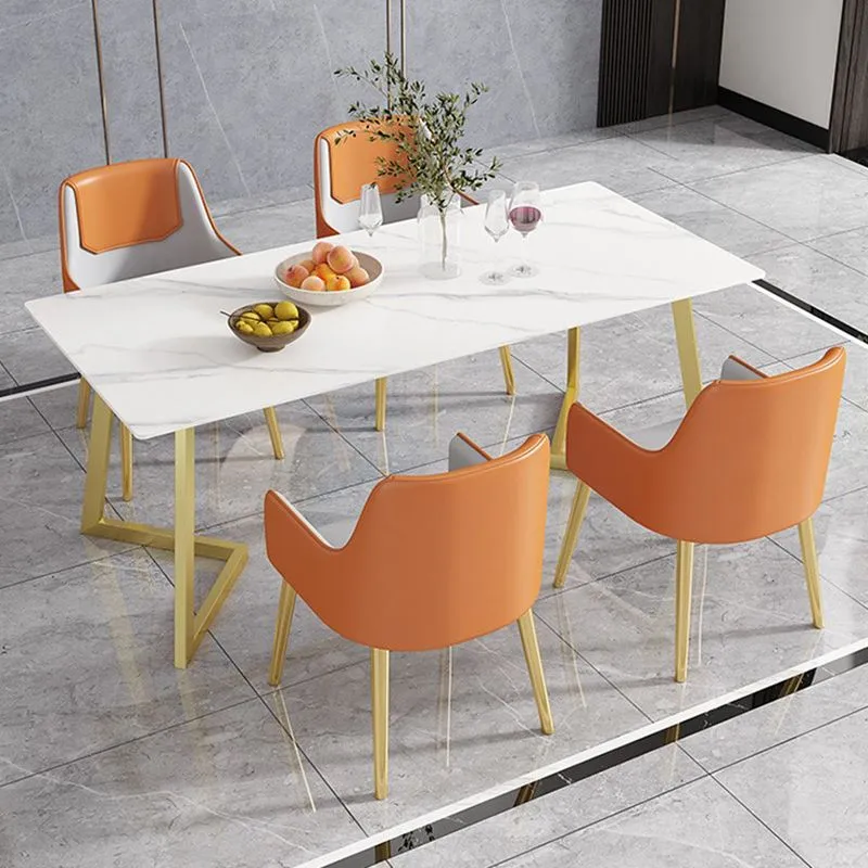 Tavolo da pranzo rettangolare pietra Tavolo da cucina tradizionale di lusso per sala da pranzo Clearhalo