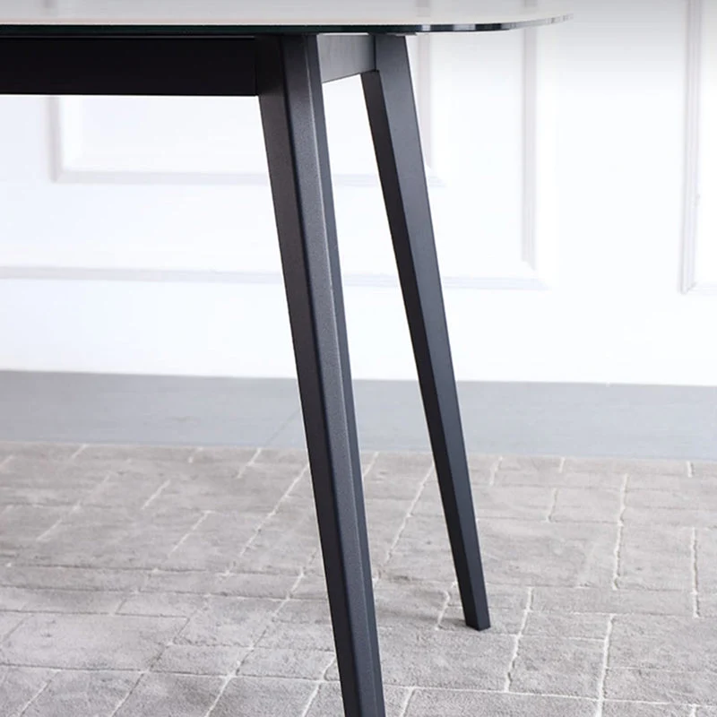 Tavolo da pranzo rettangolare, scrivania da cucina industriale con 4 gambe Clearhalo