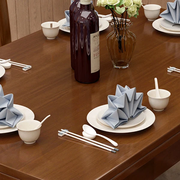 Tavolo da pranzo rettangolare Simplicity Collezione da sala da pranzo legno massello con 4 gambe Clearhalo