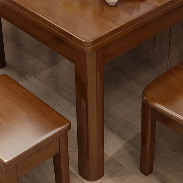 Tavolo da pranzo rettangolare Simplicity Collezione da sala da pranzo legno massello con 4 gambe Clearhalo