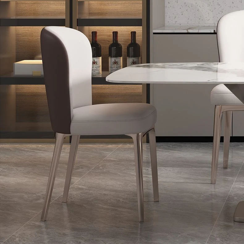Tavolo da pranzo rettangolare stile Glam Tavolo da pranzo pietra sinterizzata per uso domestico Clearhalo