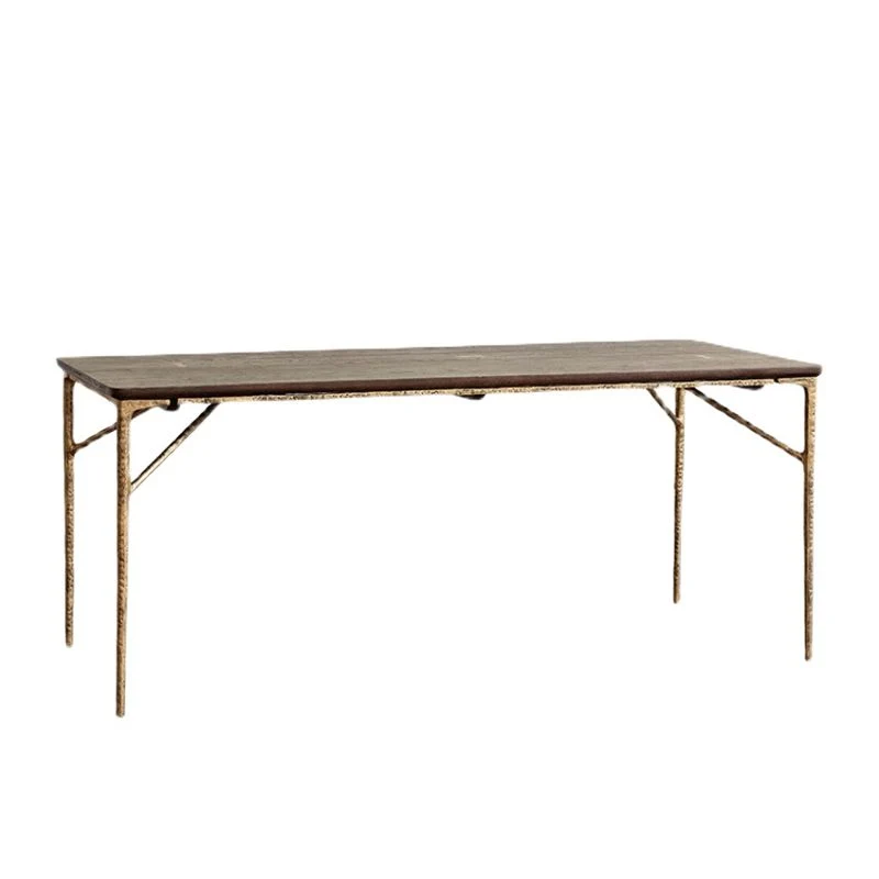 Tavolo da pranzo rettangolare stile lusso, scrivania da casa con 4 gambe Clearhalo