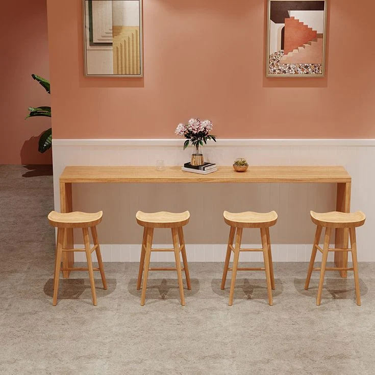 Tavolo da pranzo rettangolare stile nordico Tavolo da bar legno per cucina Clearhalo