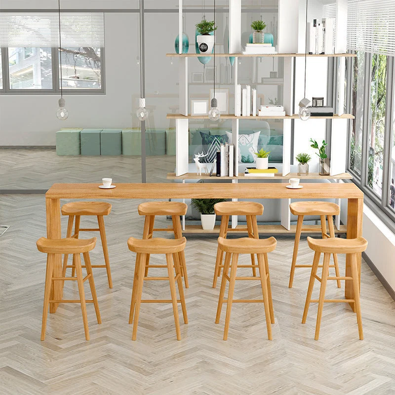 Tavolo da pranzo rettangolare stile nordico Tavolo da bar legno per cucina Clearhalo