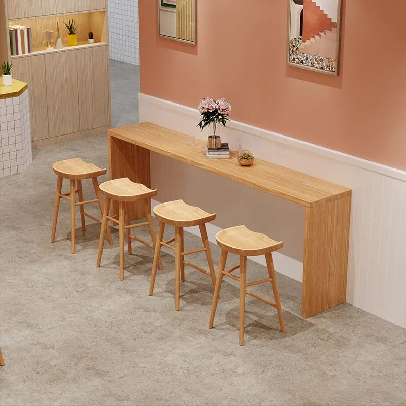Tavolo da pranzo rettangolare stile nordico Tavolo da bar legno per cucina Clearhalo
