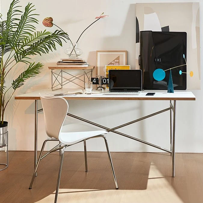 Tavolo da pranzo rettangolare Tavolo da cucina industriale legno con base vendita Clearhalo