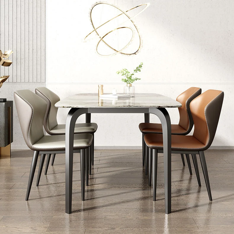 Tavolo da pranzo rettangolare Tavolo da pranzo industriale con struttura nera Clearhalo