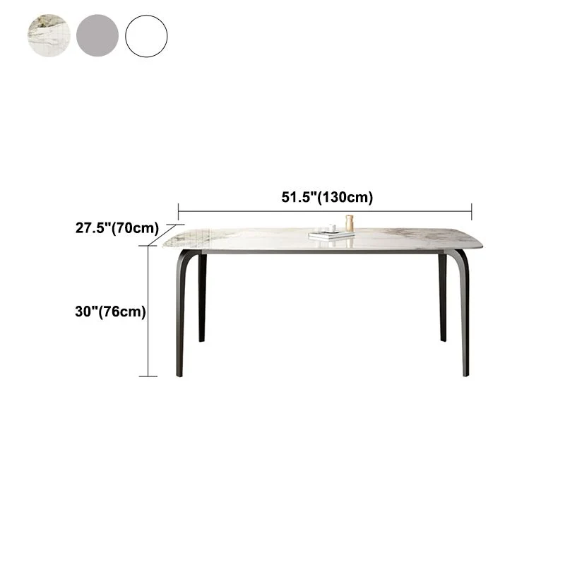Tavolo da pranzo rettangolare Tavolo da pranzo industriale con struttura nera Clearhalo