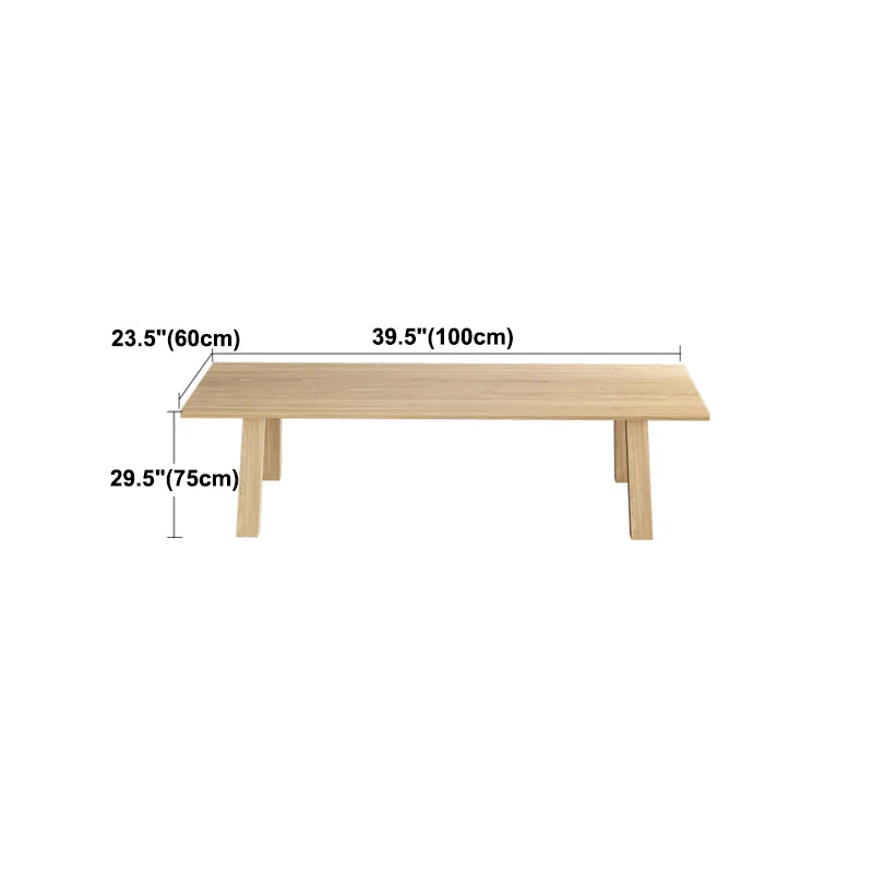 Tavolo da pranzo rettangolare Tavolo da pranzo legno massello con 4 gambe per cucina Clearhalo