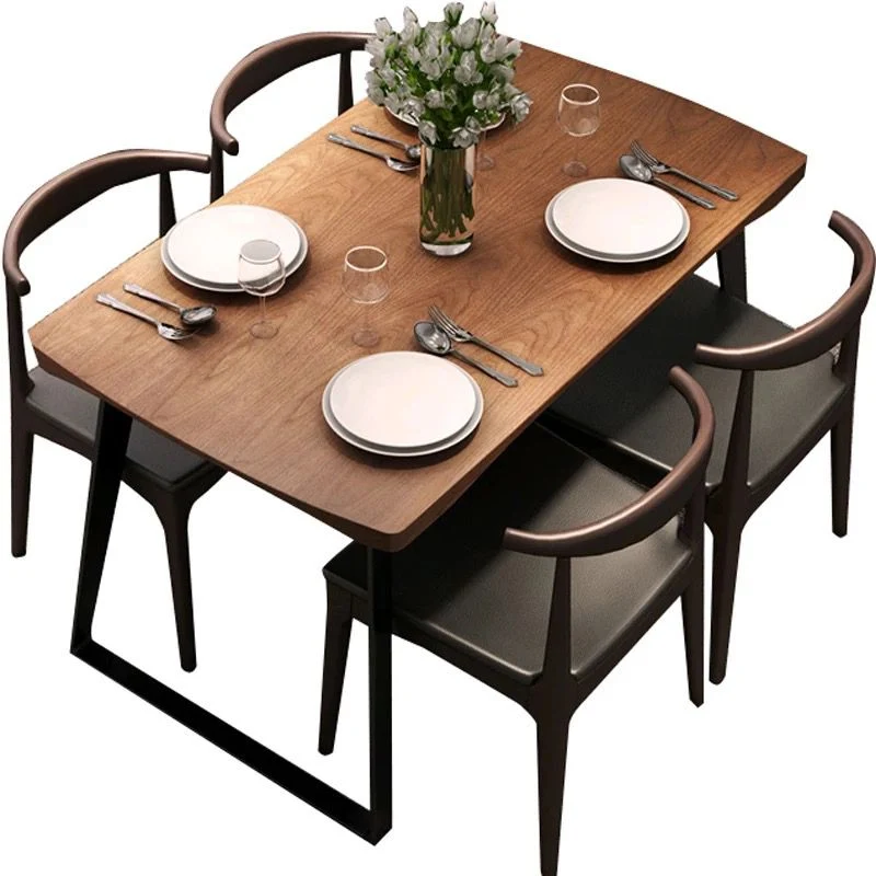 Tavolo da pranzo rettangolare Tavolo da pranzo legno massello di pino con base slitta Clearhalo