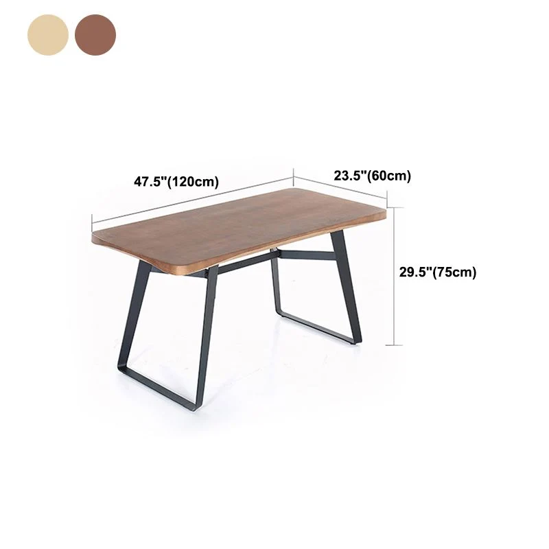 Tavolo da pranzo rettangolare Tavolo da pranzo legno massello di pino con base slitta Clearhalo