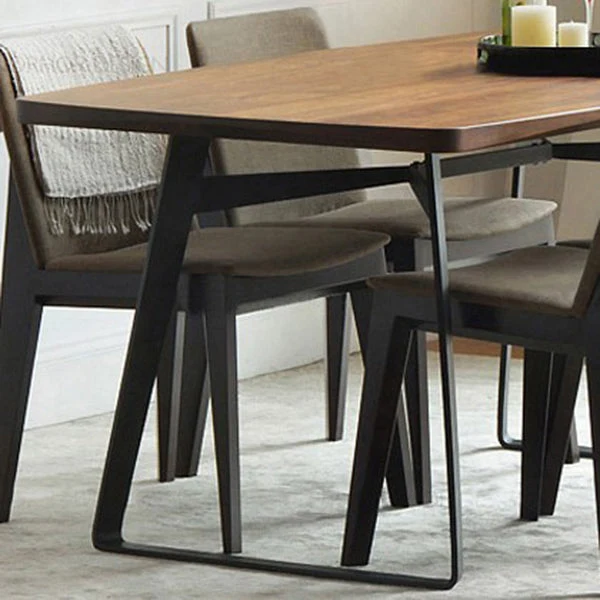 Tavolo da pranzo rettangolare Tavolo da pranzo legno massello di pino con base slitta Clearhalo