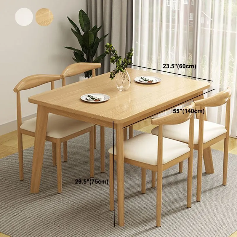Tavolo da pranzo rettangolare Tavolo da pranzo moderno Mid-Century con 4 gambe legno Clearhalo