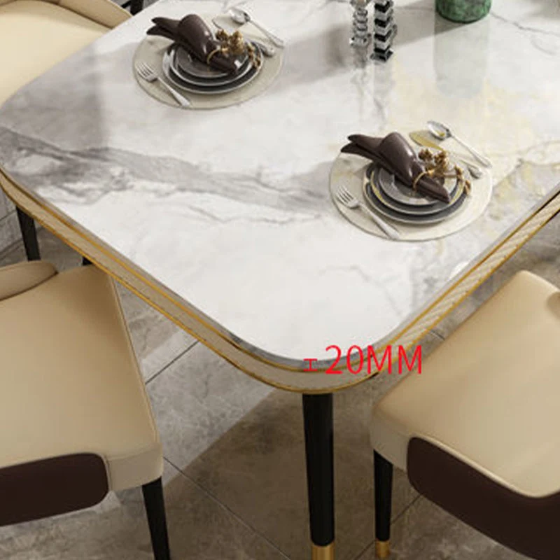 Tavolo da pranzo rettangolare Tavolo da pranzo tradizionale di lusso con 4 gambe Clearhalo