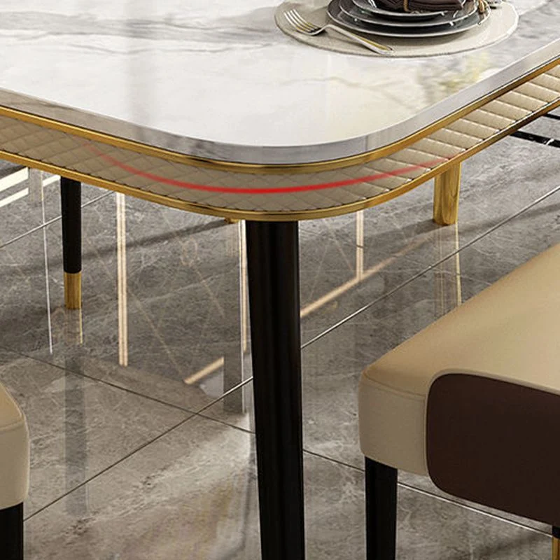 Tavolo da pranzo rettangolare Tavolo da pranzo tradizionale di lusso con 4 gambe Clearhalo