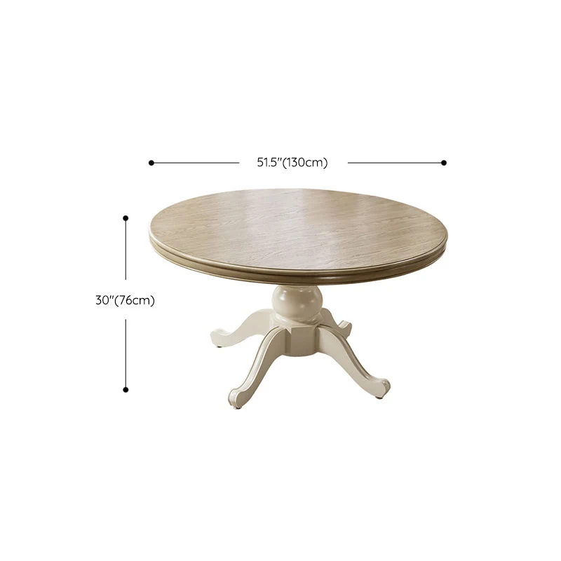 Tavolo da pranzo rotondo legno massello Tavolo da cucina moderno per sala da pranzo Clearhalo