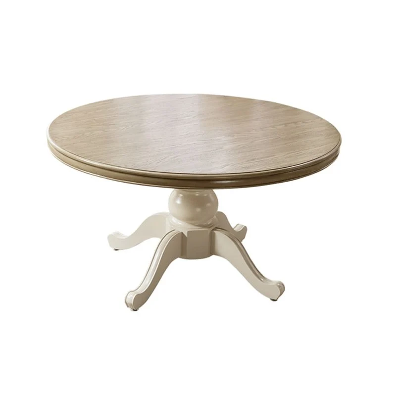 Tavolo da pranzo rotondo legno massello Tavolo da cucina moderno per sala da pranzo Clearhalo