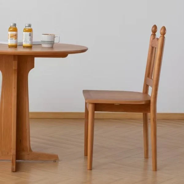 Tavolo da pranzo rotondo legno Scrivania da cucina per la casa naturale con base piedistallo Clearhalo