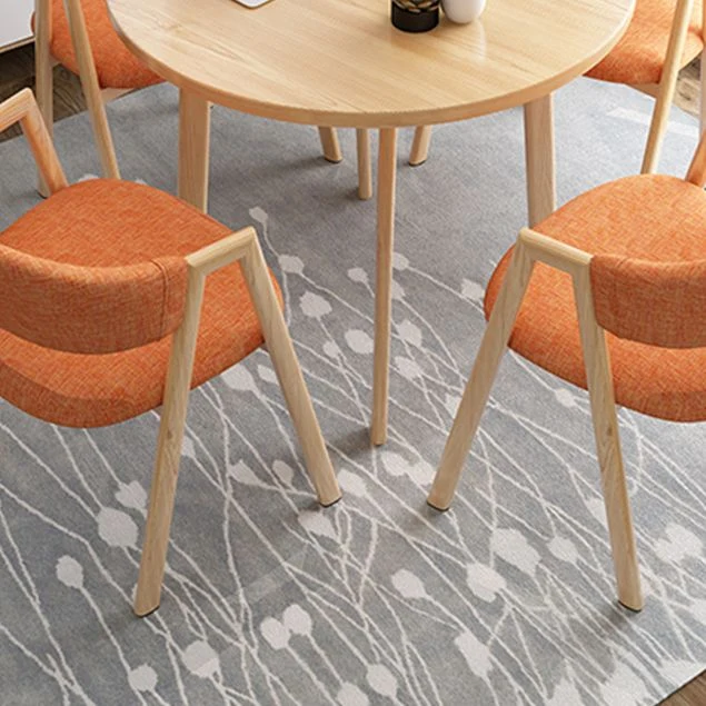 Tavolo da pranzo rotondo moderno con piano legno naturale per 2 persone Clearhalo
