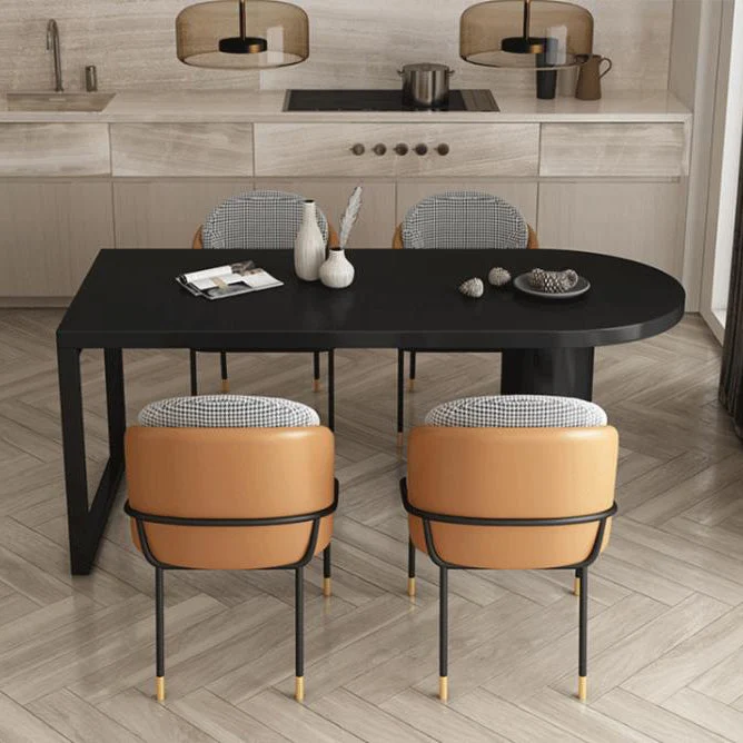 Tavolo da pranzo rotondo pietra Mobili moderni legno massello bianco-nero con doppio piedistallo Clearhalo