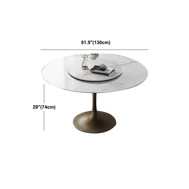 Tavolo da pranzo rotondo pietra Tavolo da pranzo con base Tulip per sala da pranzo Clearhalo