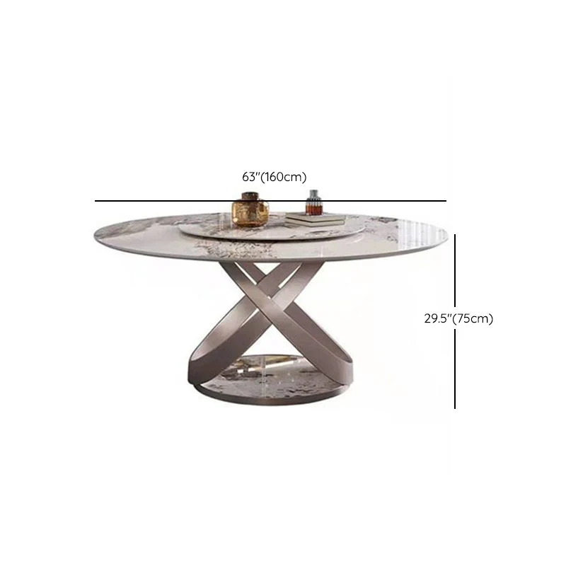 Tavolo da pranzo rotondo stile moderno Tavolo da pranzo pietra per uso domestico Clearhalo