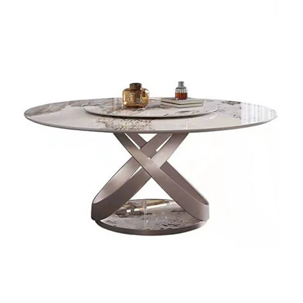 Tavolo da pranzo rotondo stile moderno Tavolo da pranzo pietra per uso domestico Clearhalo