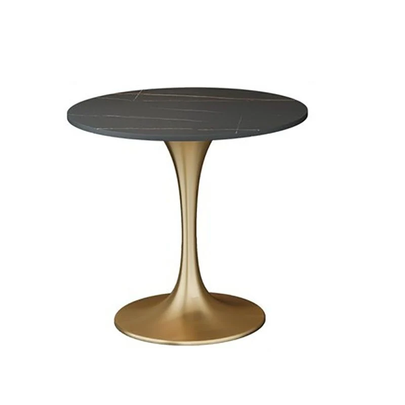 Tavolo da pranzo rotondo stile moderno Tavolo Tulip pietra sinterizzata per sala da pranzo Clearhalo