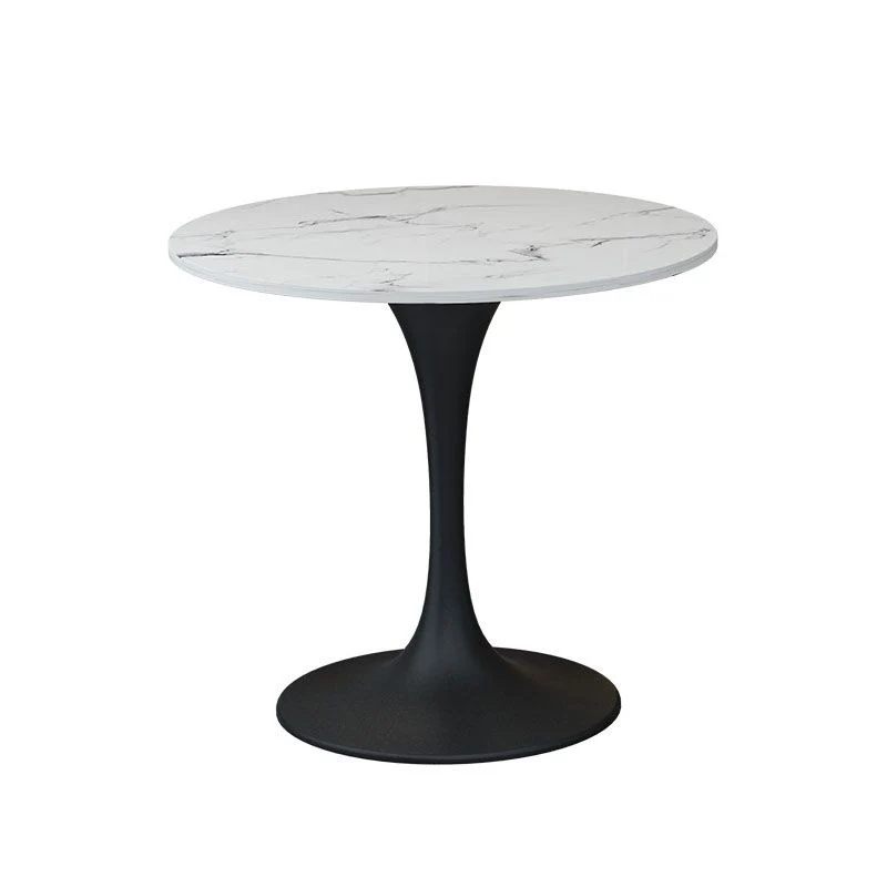 Tavolo da pranzo rotondo stile moderno Tavolo Tulip pietra sinterizzata per sala da pranzo Clearhalo
