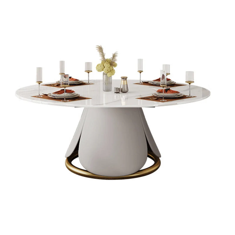 Tavolo da pranzo rotondo stile moderno Tavolo da pranzo pietra per cucina Clearhalo