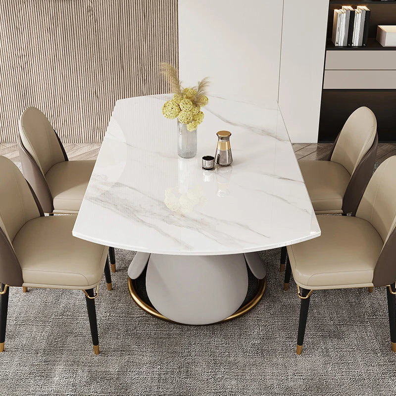 Tavolo da pranzo rotondo stile moderno Tavolo da pranzo pietra per cucina Clearhalo
