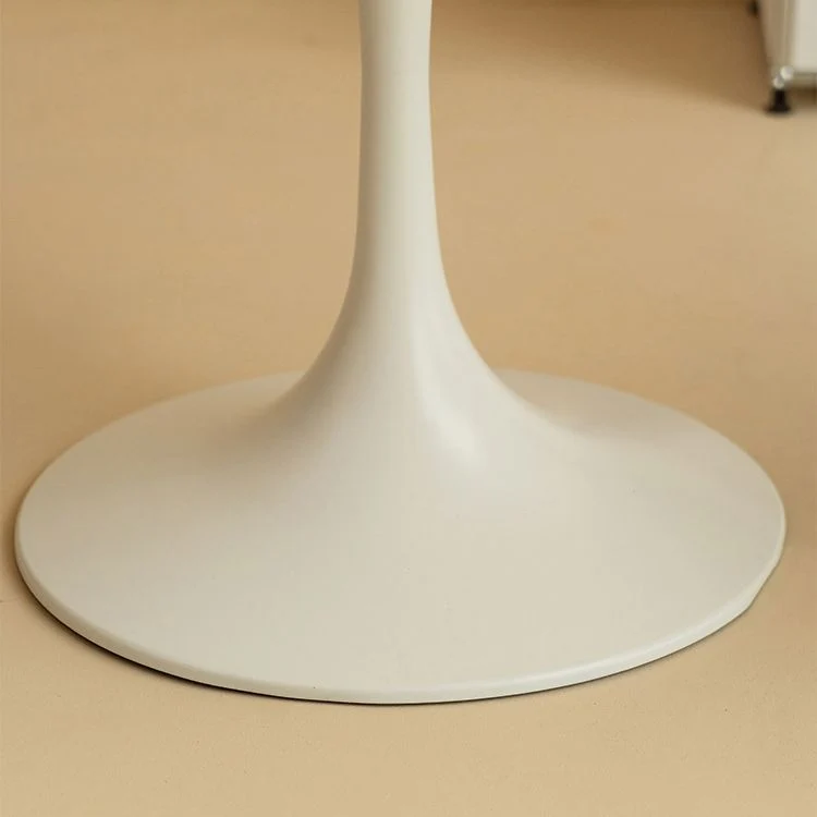 Tavolo da pranzo rotondo stile moderno Tulip Home Table con base metallo Clearhalo