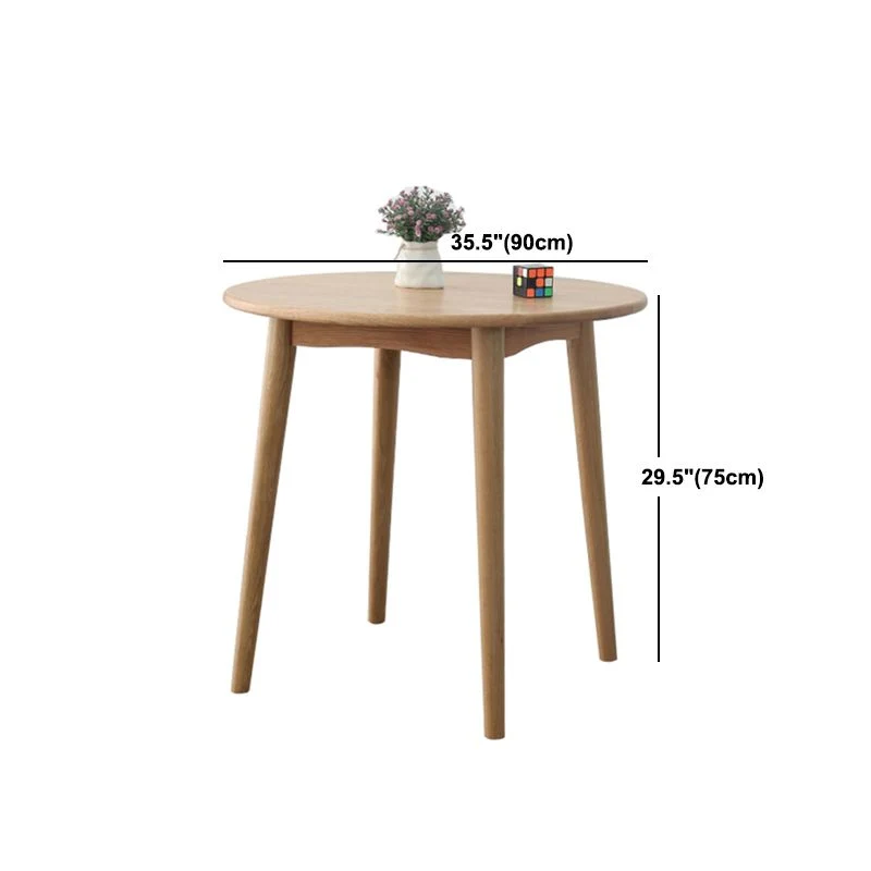 Tavolo da pranzo rotondo Tavolo da pranzo legno massello stile contemporaneo naturale per la cucina domestica Clearhalo
