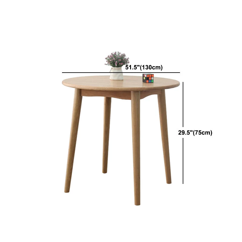 Tavolo da pranzo rotondo Tavolo da pranzo legno massello stile contemporaneo naturale per la cucina domestica Clearhalo