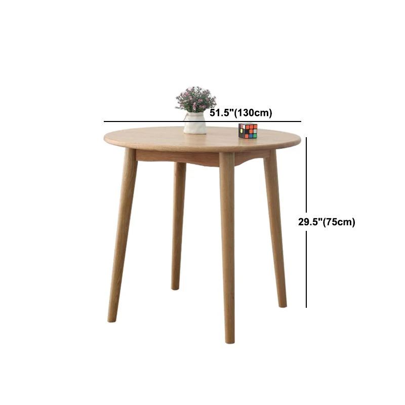 Tavolo da pranzo rotondo Tavolo da pranzo legno massello stile contemporaneo naturale per la cucina domestica Clearhalo