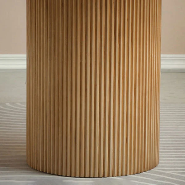 Tavolo da pranzo rotondo Tavolo da pranzo marrone legno massello stile moderno Clearhalo