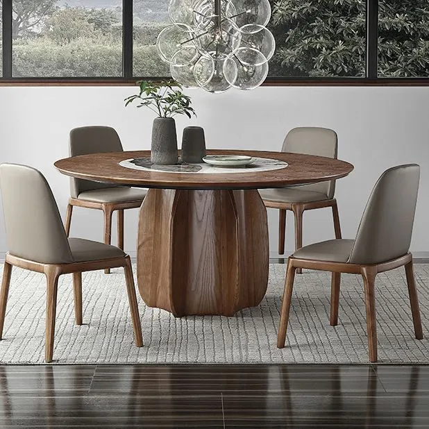 Tavolo da pranzo rotondo Tavolo da pranzo stile moderno per la cucina di casa Clearhalo