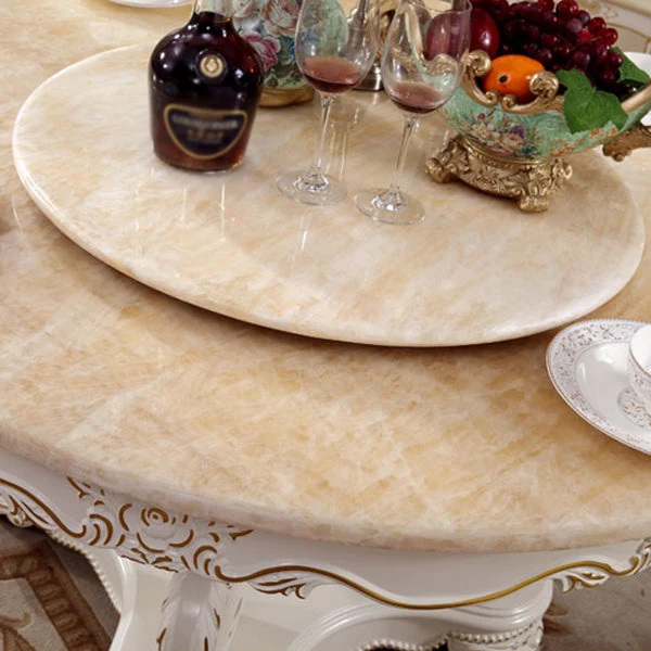 Tavolo da pranzo rotondo vittoriano legno di quercia Tavolo finto marmo con base piedistallo Clearhalo