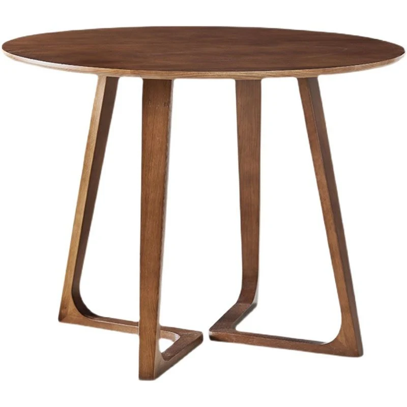 Tavolo da pranzo semplice frassino di noce Tavolo da casa con doppio piedistallo legno massello Clearhalo