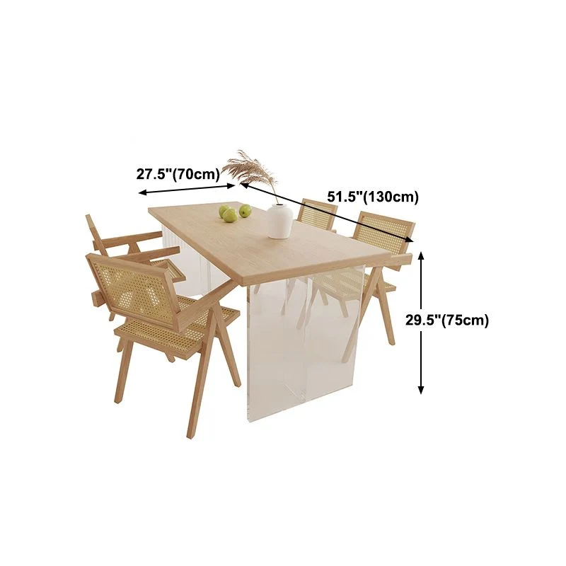 Tavolo da pranzo Simplicity Style Tavolo naturale per cucina domestica senza sedia Clearhalo