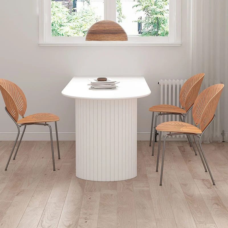 Tavolo da pranzo stile contemporaneo Tavolo da pranzo con doppio piedistallo per la cena cucina domestica Clearhalo