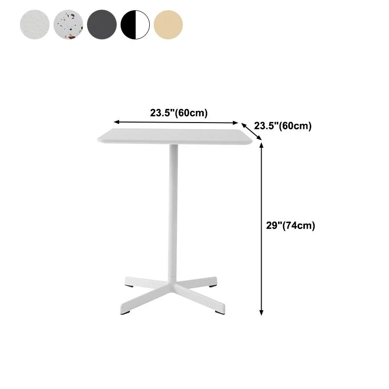 Tavolo da pranzo stile industriale Collezione da sala da pranzo metallo 4 gambe Clearhalo