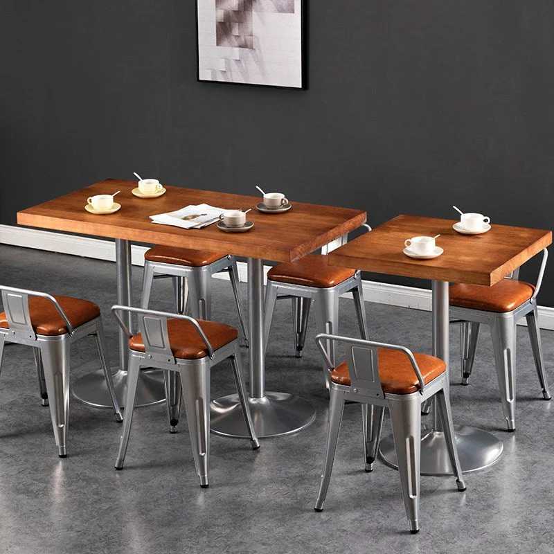 Tavolo da pranzo stile industriale Tavolo legno massello per sala da pranzo Clearhalo