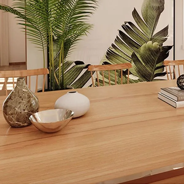 Tavolo da pranzo stile moderno Tavolo su cavalletto rettangolare legno massello per la casa Clearhalo