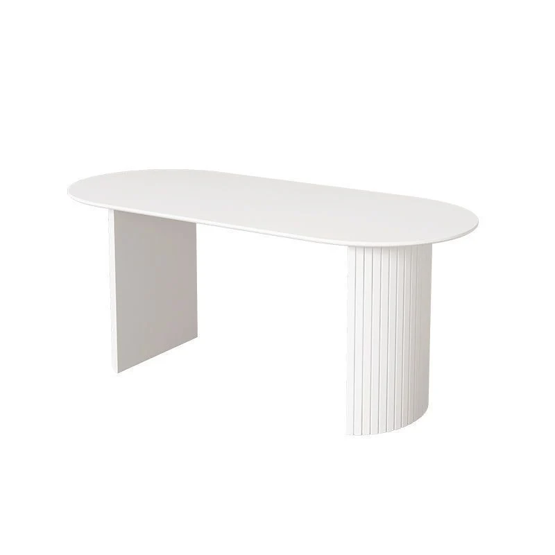 Tavolo da pranzo stile moderno Tavolo con doppio piedistallo per sala da pranzo Clearhalo