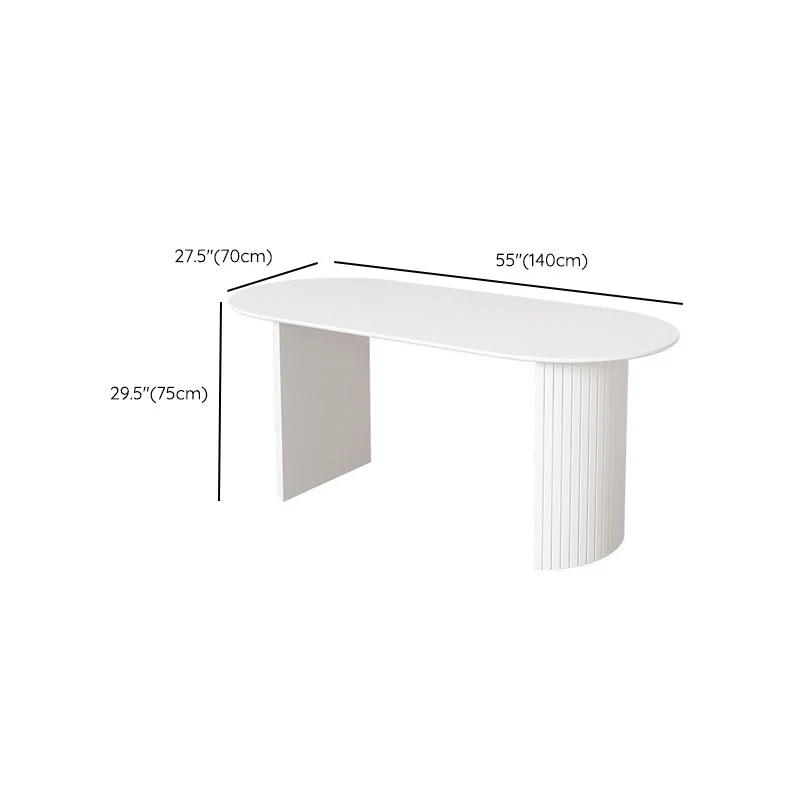 Tavolo da pranzo stile moderno Tavolo con doppio piedistallo per sala da pranzo Clearhalo