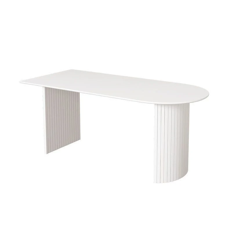 Tavolo da pranzo stile moderno Tavolo con doppio piedistallo per sala da pranzo Clearhalo