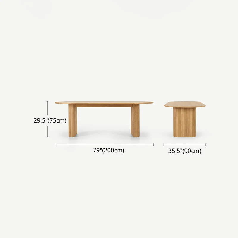 Tavolo da pranzo stile moderno Tavolo legno massello marrone per la cucina di casa Clearhalo