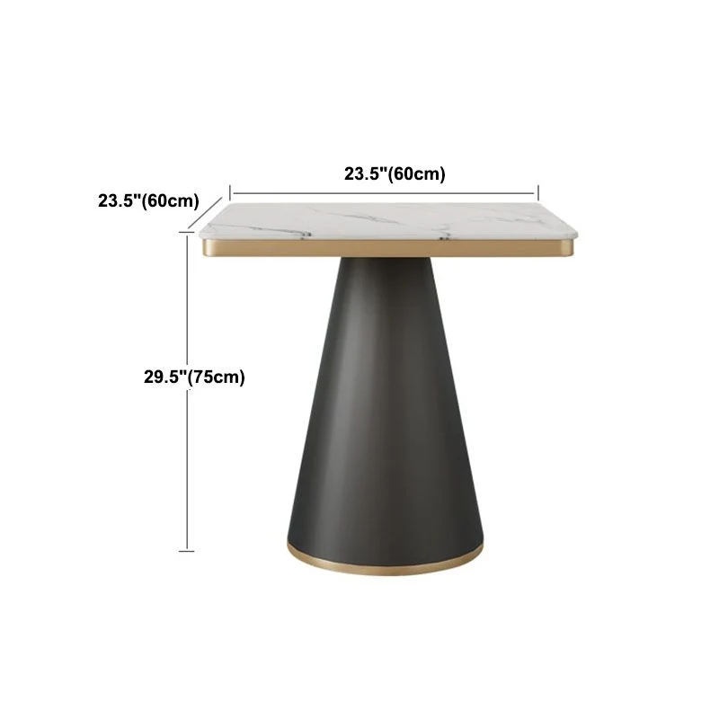 Tavolo da pranzo stile moderno Tavolo pietra sinterizzata con piano bianco per sala da pranzo Clearhalo