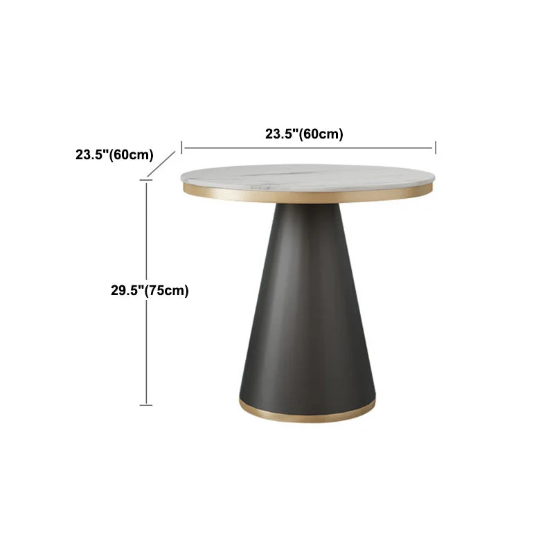 Tavolo da pranzo stile moderno Tavolo pietra sinterizzata con base piedistallo Clearhalo